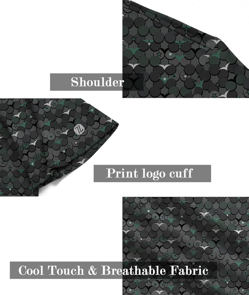 ZITY Men's Golf Shirts Short Sleeve Moisture Wicking Performance Print Patterns Casual Collared Golf Polo Shirt for Men - Image 4